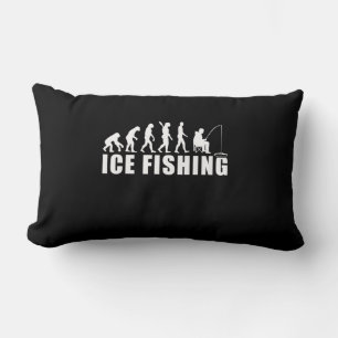 Coussin Rectangle Évolution de la pêche sur glace Fisher