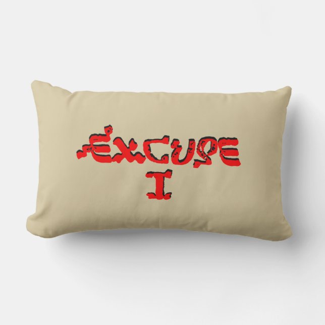 Coussin Rectangle Excuse I (Recto)