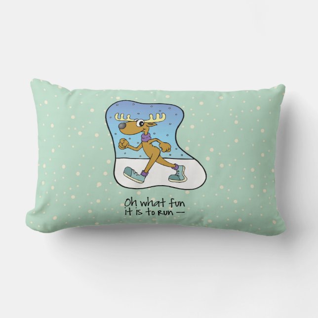 Coussin Rectangle Exercice Reindeer Noël (Recto)