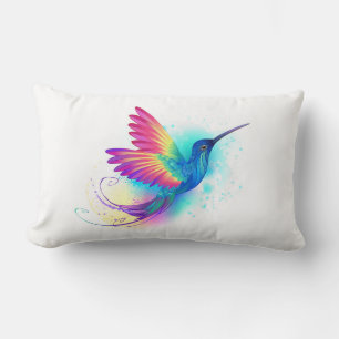 Coussin Rectangle Exotic Rainbow Hummingbird