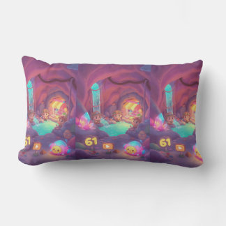 Coussin Rectangle Explorateurs de la grotte de cristal Chibi – Color