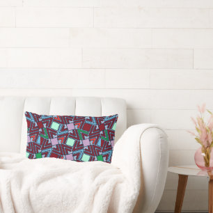 Coussin Rectangle Explosion de graffiti Motif géométrique moderne