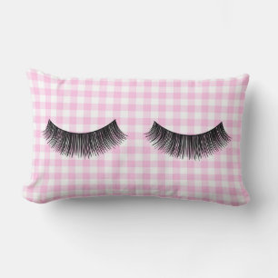 Coussin Rectangle Eyelashes Noirs Sur En vichy