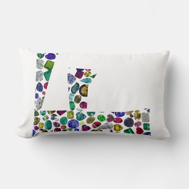 Coussin Rectangle F Monogramme (Recto)