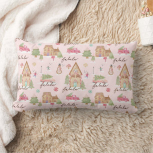 Coussin Rectangle Fa La Candy Gingpain Ville & Pink Retro Van