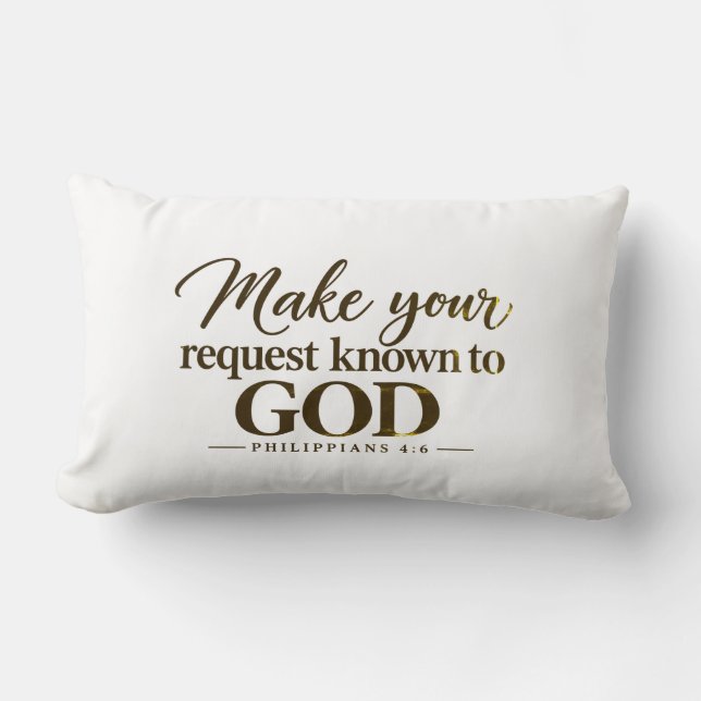 Coussin Rectangle Faites connaître votre demande à Dieu (Recto)
