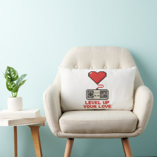 Coussin Rectangle Faites Passer Votre Amour au Niveau Supérieur, Des