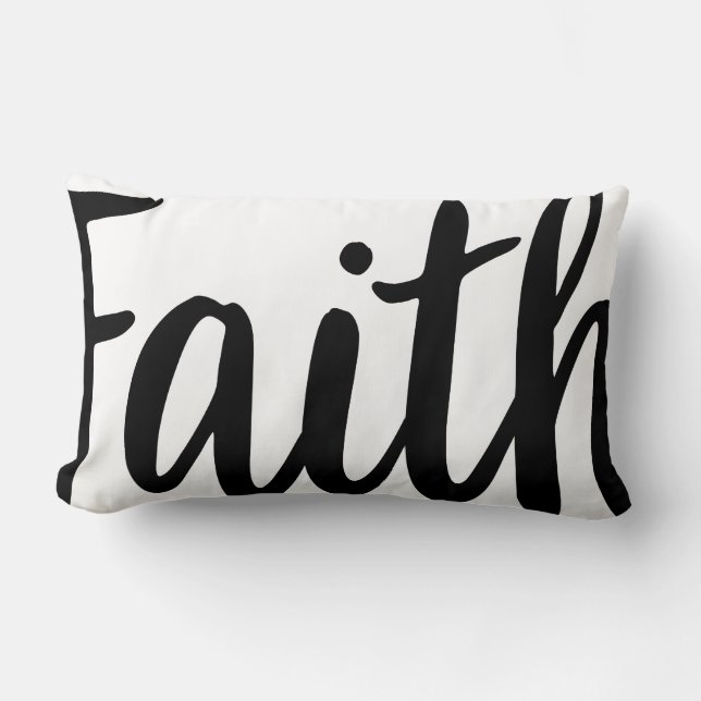 Coussin Rectangle Faith Evangile Graphique Foi Art Esthétique Christ (Recto)