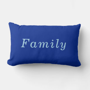 Coussin Rectangle "Famille" Cobalt & Bleu confortable