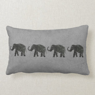 Coussin Rectangle Famille d'éléphants en marche