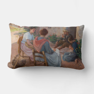 Coussin Rectangle Famille italienne traditionnelle (Italie Vintage)