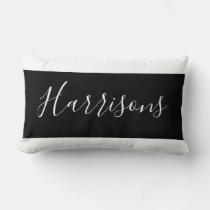 Coussin Rectangle Famille noire et blanche