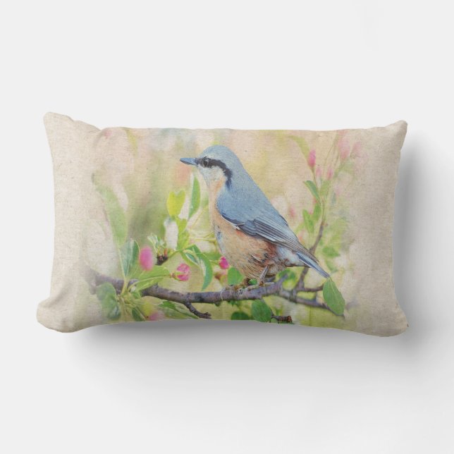 Coussin Rectangle Fanatique des oiseaux (Recto)