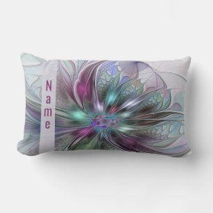 Coussin Rectangle Fantaisie Abstraite Moderne Artistique Fleur Nom C