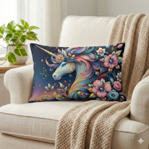 Fantaisie de nuit de licorne florale