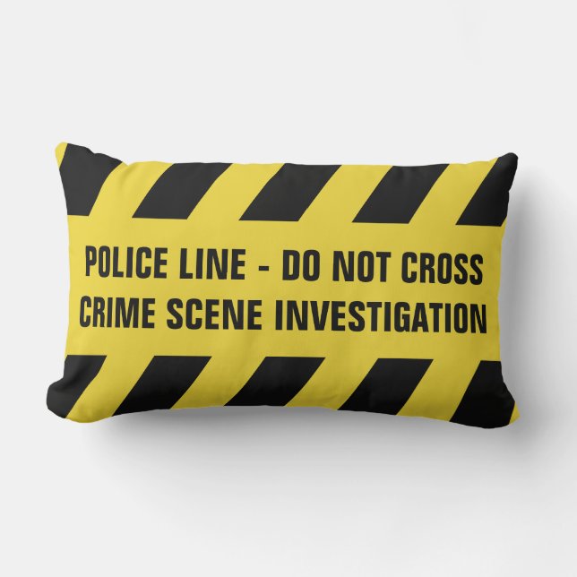 Coussin Rectangle Faux Police Line personnalisé lancer l'oreiller (Recto)