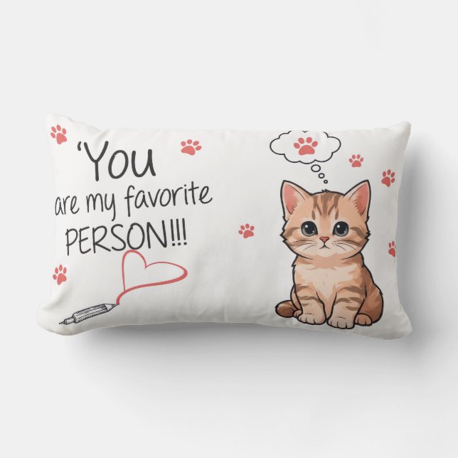 Coussin Rectangle "Favorite Person" Lumbar Cushion (Recto)