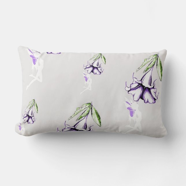 Coussin Rectangle Fées dans mon jardin (Recto)