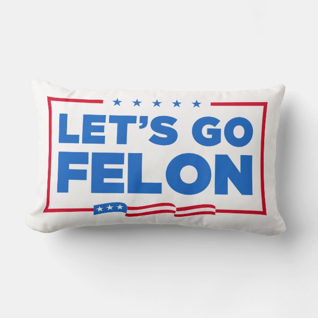 Coussin Rectangle Felon Anti-Trump (Recto)