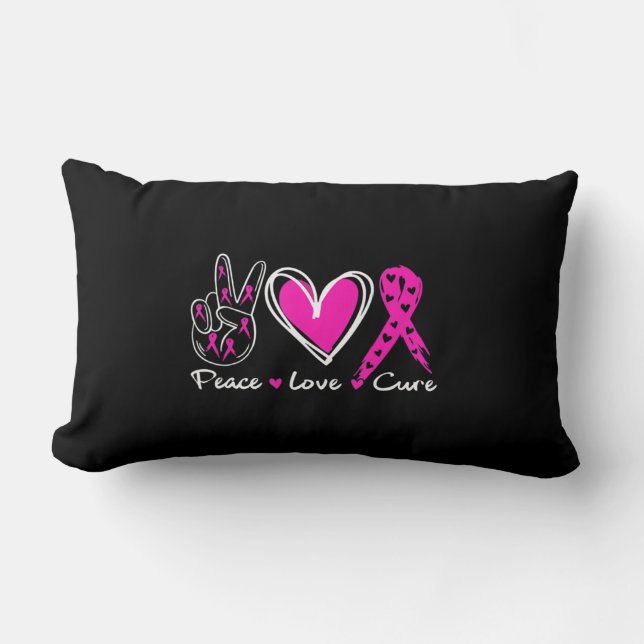 Coussin Rectangle Femme Costume de sensibilisation au cancer du sein (Recto)
