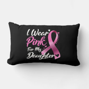 Coussin Rectangle Femme Je Porte Du Rose Pour Ma Fille Cancer Du Sei