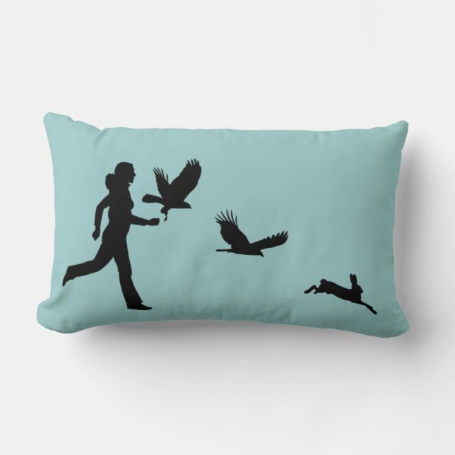 Coussin Rectangle Femme volant Harris Hawks (Recto)