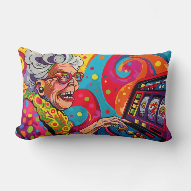 Coussin Rectangle Fente machine Granny Throw PIllow (Recto)