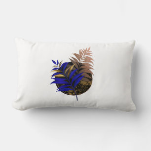 Coussin Rectangle Ferme bleue sur cercle noir