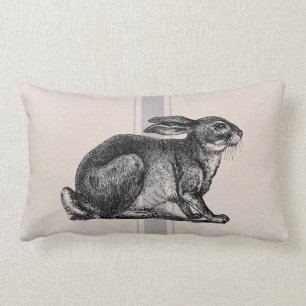 Coussin Rectangle Ferme de lapin vintage