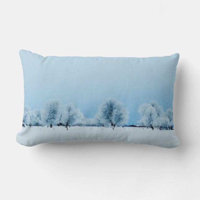 Coussin Rectangle Ferme d'hiver (Recto)