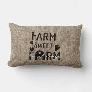 Coussin Rectangle Ferme Rustique Sweet Farm Personnalisé