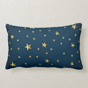 Coussin Rectangle Fête des Etoiles Bleues de Noël