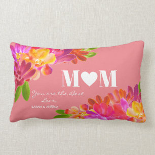 Coussin Rectangle Fête des mères de famille Florals aux couleurs v