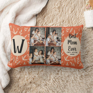 Coussin Rectangle Fête des mères personnalisées, photo collage cadea