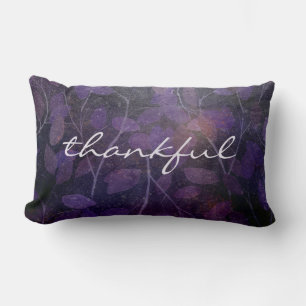 Coussin Rectangle feuillage noir pourpre reconnaissant