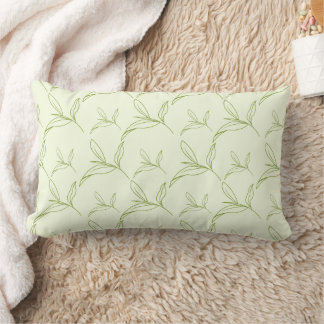 Coussin Rectangle Feuille de thé naturel vert Motif sans joint