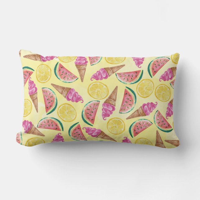 Coussin Rectangle Feuille orange (Recto)