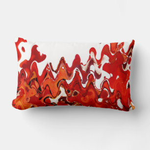 COUSSIN RECTANGLE FEUILLE ROUGE