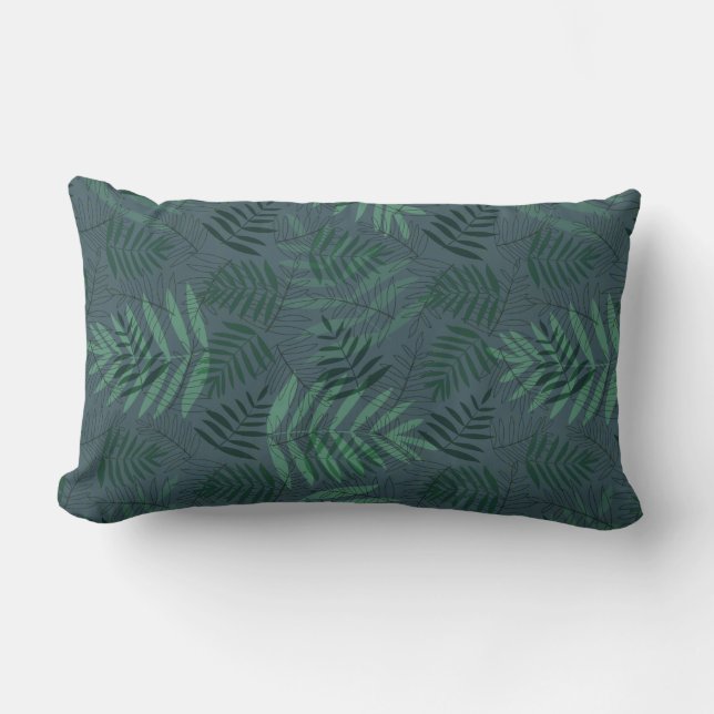 Coussin Rectangle Feuille verte d'automne (Recto)