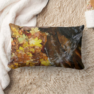 Coussin Rectangle Feuilles automnales dans la cascade III Automne Na