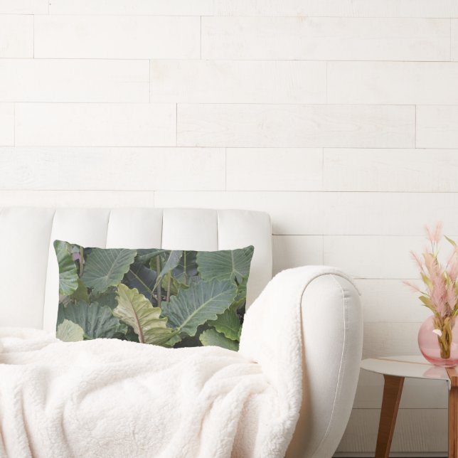 Coussin Rectangle Feuilles d'Alocasia (Canapé)
