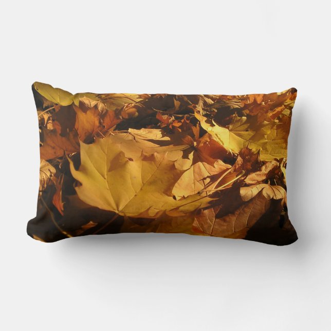 Coussin Rectangle Feuilles d'automne (Recto)