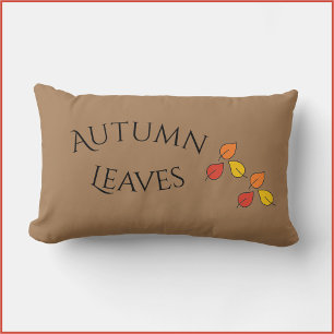 Coussin Rectangle Feuilles d'automne Brown modernes Jeu d'oreiller