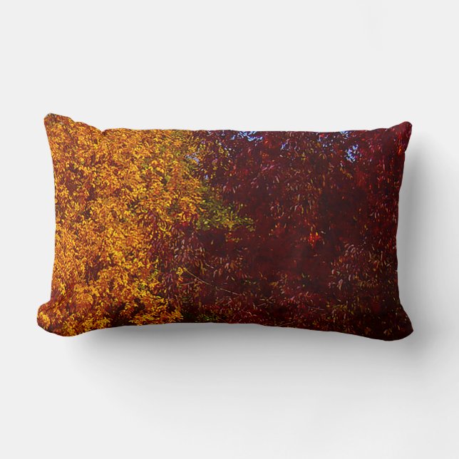 Coussin Rectangle Feuilles d'automne Jaune et pourpre, ZSSPG (Recto)