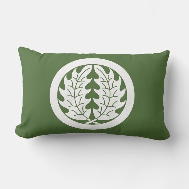 Coussin Rectangle Feuilles de houx étreintes en cercle (Recto)