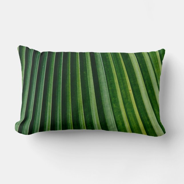 Coussin Rectangle Feuilles de palmiers verts (Recto)