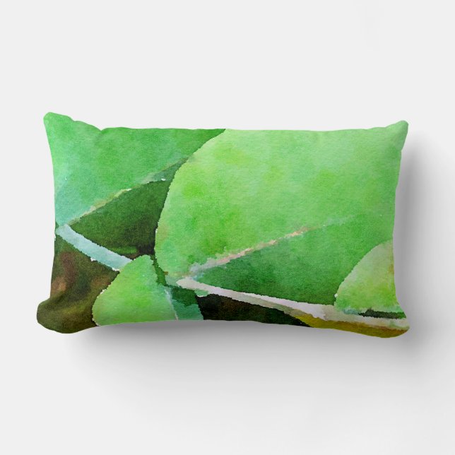 Coussin Rectangle Feuilles d'eucalypse doux (Recto)