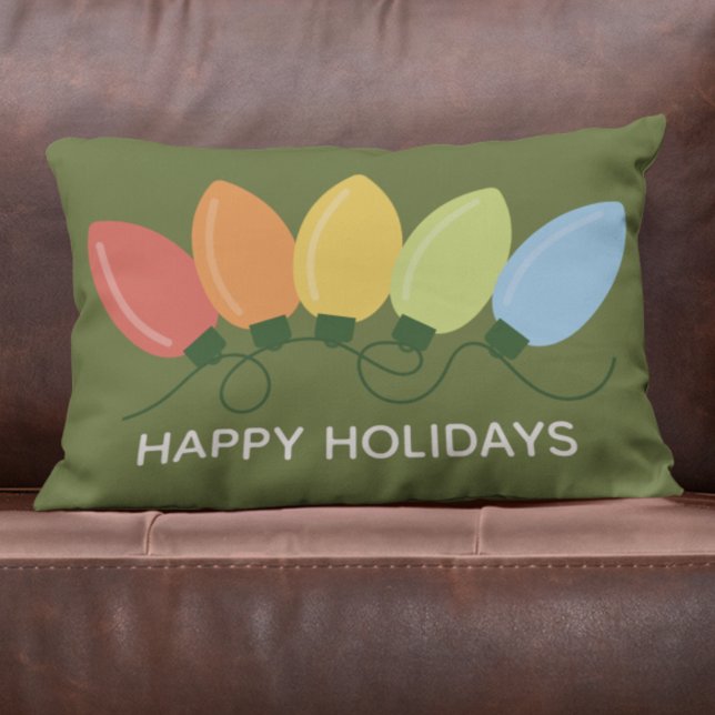 Coussin Rectangle Feux graphiques modernes Noël (Créateur téléchargé)