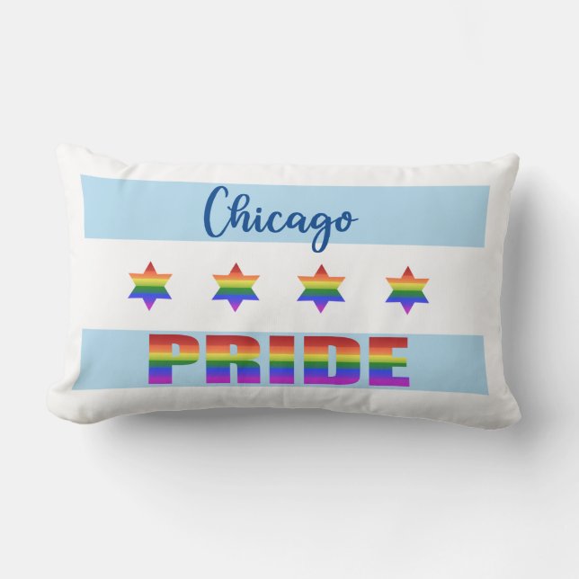 Coussin Rectangle Fierté de Chicago (Recto)