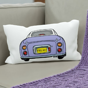 Coussin Rectangle Figarations Cute Lilac Figaro Voiture Monogramme B